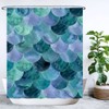 Ulticool Shower Curtain - Scales Mermaid Waves - 180 x