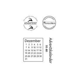 Clear Stamp Advent A7 / 74 x 105 mm Set of 4 Transparent