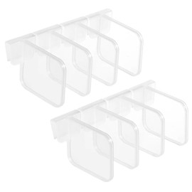 JTMM Refrigerator Dividers (Pack of 8) Adjustable Drawer Fridge Dividers Plastic Organiser Dividers for Home Kitchen Office Supplies (Transparent)