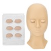 Eyelash Extension Mannequin Head with 3 Pairs of Removable Eyelids,