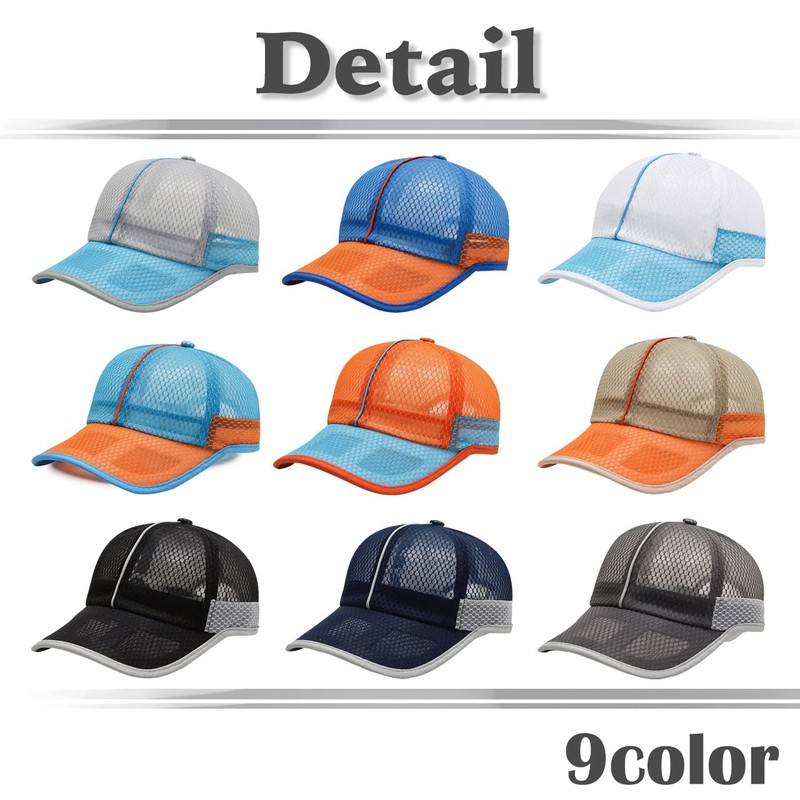 White Fang CA577 Mesh Cap, Hat, Plain, Sports, Running, Outdoors,