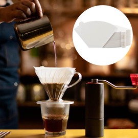 Coffee Filters Disposable 200Pc, #2 Cone Coffee Filters 2-6 Cups Natural Paper, V02 Disposable Coffee Filters Fit for V60 Conical Shaped Pour Over Coffee Dripper and Drip Coffee Maker