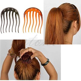 Artifice® Volume Inserts for ponytail bouffant styles hair comb Clip Bumpit Pack of 2 (Black & Brown)