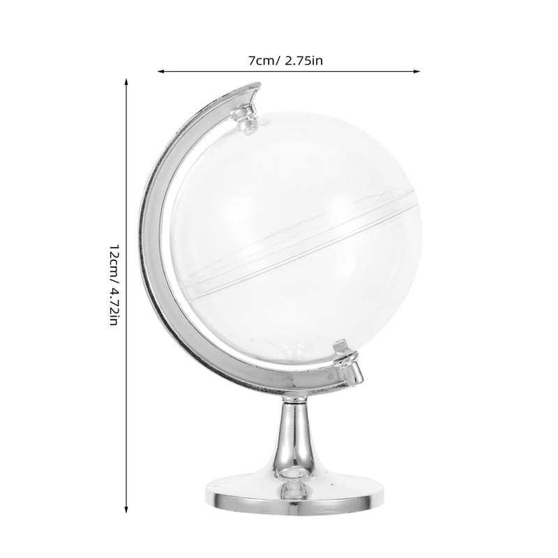 Tomaibaby Mini Globe Candy Box, Plastic Fillable Globe Candy Case