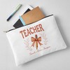 CafePress Cute Pencil With Pink Bow Teacher Large Zipper Toiletry
