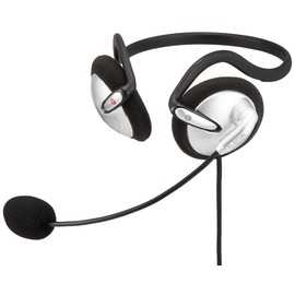 Elecom HS-NB05SV Headset, Microphone, Binaural, Neckband, 6.9 ft (1.8 m)