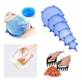 Compraymas Tapas De Silicon Cocina Garrafon Reutilizables Flexibles 6pz