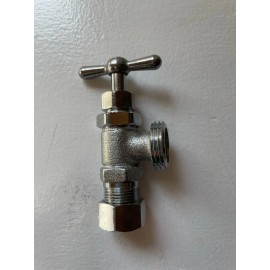 Unbranded 1/2 in. COMP x 3/4 in. MHT Chrome Plated Brass Washing Machine Valve