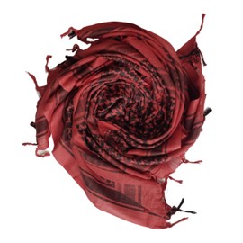 MILSPEC SURPLUS Palestinian 100% Cotton Red Shemagh Arab Keffiyeh Headscarf Unisex Desert Shawl Hijab Scarf