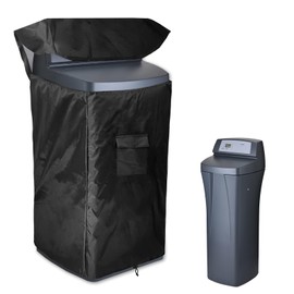 Bitubi Water Softener Cover Winter Cover, Indoor/Outdoor Water Softener Insulated Cover with Plush Lining to Prevent Sweating (19.5"W x 20.5" D x 47" H, Black)