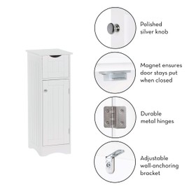 RiverRidge Slim, White Ashland Cabinet with Drawer