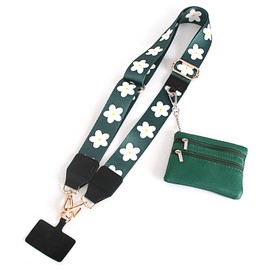 NUJOLI Phone Strap Crossbody, Detachable Cell Phone Lanyard for Women, Crossbody Adjustable Chain Lanyard with Leather Wallet for All Phones