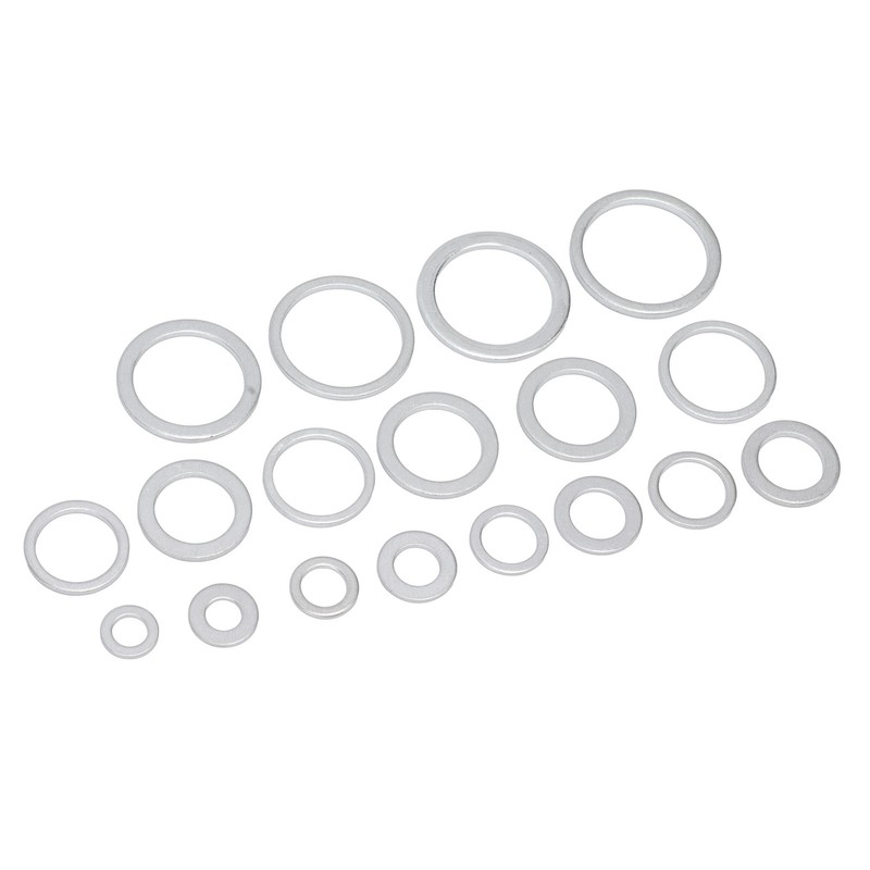 470Pcs Sealing Washer Aluminum Alloy Round Flat Washer Assortment Kit