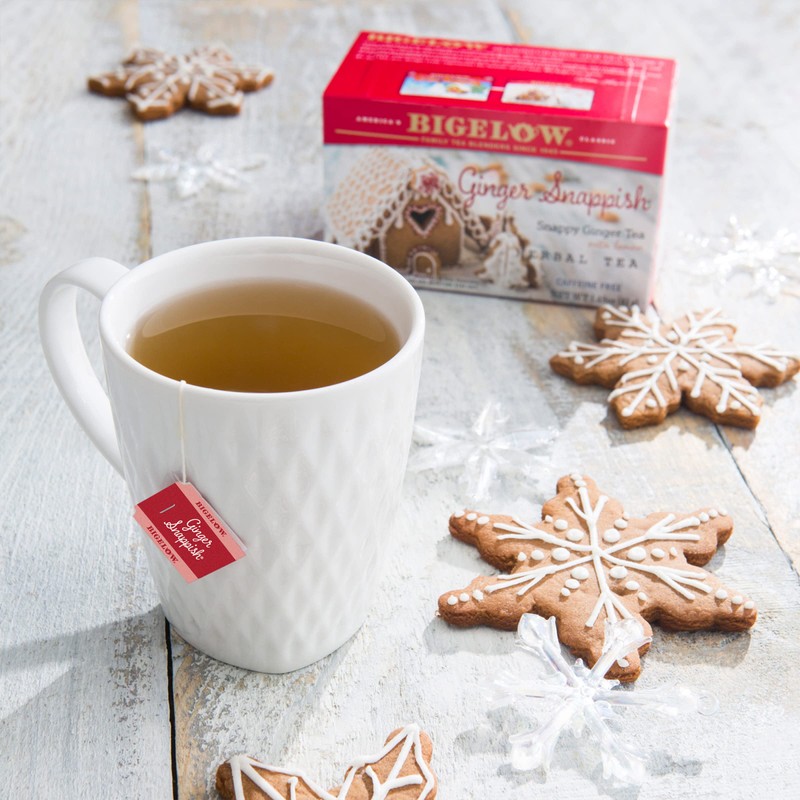 Bigelow Tea Ginger Snappish Herbal Tea, Caffeine Free Tea with
