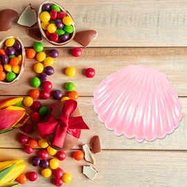 Gadpiparty Caja De Dulces De Concha De Mar 10 Piezas Contenedor De Pequeño Para Fiesta Boda Y Decoración De Mesa 3.58X3.03X1.77 Pulgadas