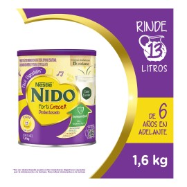 Leche En Polvo Nido Forticrece Deslactosado En Lata De 1.6kg