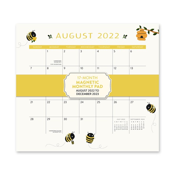 Orange Circle Studio 2022-2023 Magnetic Monthly Calendar Pad - 17-Month