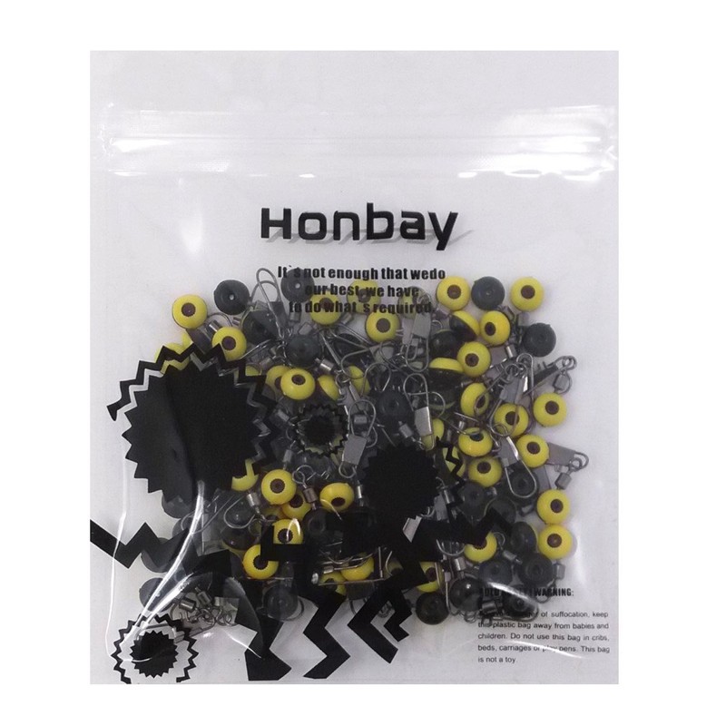 Honbay 100pcs Fishing Line Shank Clip Connector Swivels Sinker Slides
