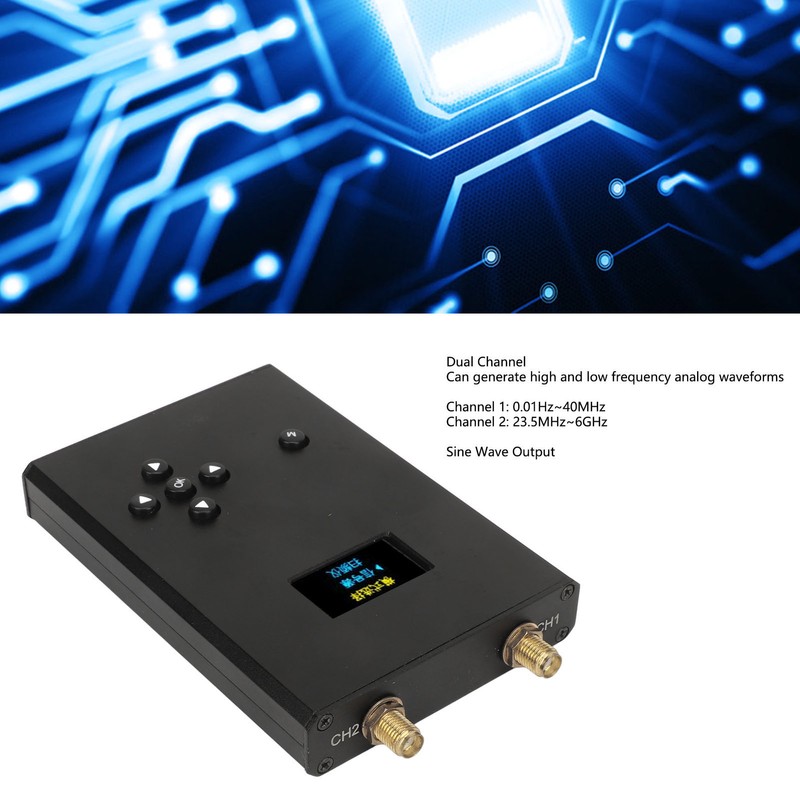 Handheld Signal Generator 0.01Hz To 40MHz 23.5MHz To 6GHz Dual
