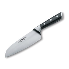 Boker Forge Santoku Chefs Knife with 6 1/4 in. Blade, Black