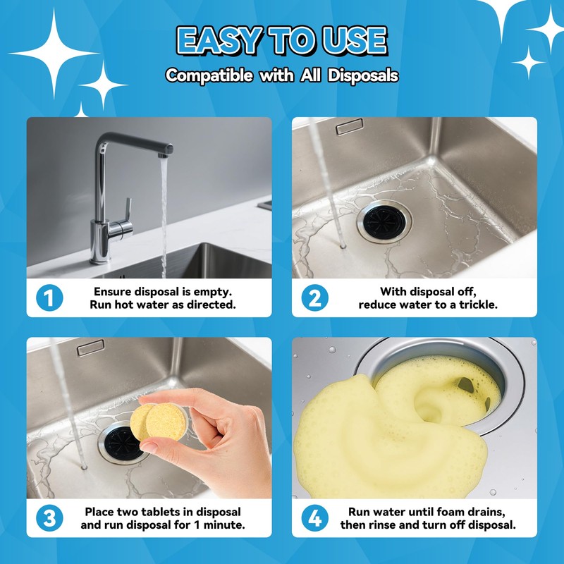 Maxi-Cleaner Garbage Disposal Cleaner Deodorizer Tablets XL Foaming 24 Pc