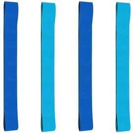 LFCFBH 4 Pack Beach Towel Bands for Sun Loungers, Elastic, Windproof (2 Pack Blue+2 Pack Lightblue)