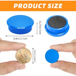 Qualsen Fridge Magnets Refrigerator Magnets Strong Magnets Small Magnets for Whiteboard Magnets Round Mini Cute Magnets for Fridge Magnetic Whiteboard, Locker Accessories, Kitchen (20Pcs-Black+White)