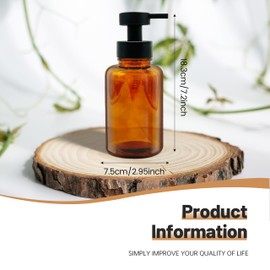 2 Sets with 1 Pump Head and 6 Stickers foaming soap Dispenser，soap Dispenser，foaming Hand soap Dispenser，Foam soap Dispenser，Hand soap Dispenser，Glass soap Dispenser with Pump