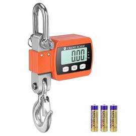 660/1100lb Compact Digital Hanging Scale with Cast Aluminum Case, Lightweight 300kg Handheld Crane Scale with Carabiner Hooks for Hunting, Fishing, and Outdoor Adventures - Color: Orange, Size: 660lb
