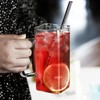 LUXU Drinking Glasses 13 oz With Handle,Set of 4 Thin