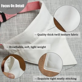 WindMage 8 Packs Sublimation Blank Dog Bandana Over Collar, Pet Collar Sip-On Bandana Blank Customize White Polyester DIY for Dog Cat Extra Small, Small, Medium & Large (L)