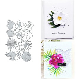 Flowers Metal Die Cuts, Hibiscus Garden 3D module Cutting Dies Cut Stencils DIY Scrapbooking Cards Decorative Embossing Paper Dies for Album Card Making Scrapbooking