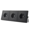 MVAVA Schuko Socket EU Standard, 3-Way Flush-Mounted Socket, 80 mm