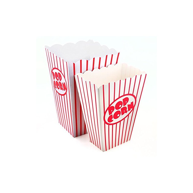 30 Popcorn Boxes With 30 Clear Cellophane Bags (with twist