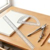 Tdfronien 3 Packs Plastic 12 Inch Ruler,6 Inch Clear Protractor