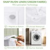 PILOTSHARK No Hook Waffle Weave Shower Curtain Set with Snap-in