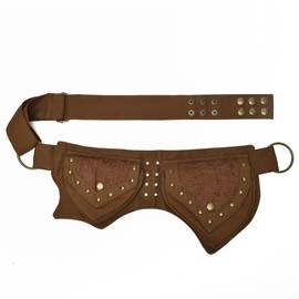 Cotton Fanny Pack for Men Women Thigh Drop Leg Bag Bum Waist Bag Utility Hip Belt Money Bag Womens Travel Outdoors Sports Workout Travelling Brown