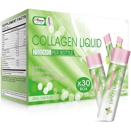 Alliwise Collagen Drink - 2500mg Collagen Peptides Liquid for Skin, Lime Flavor New