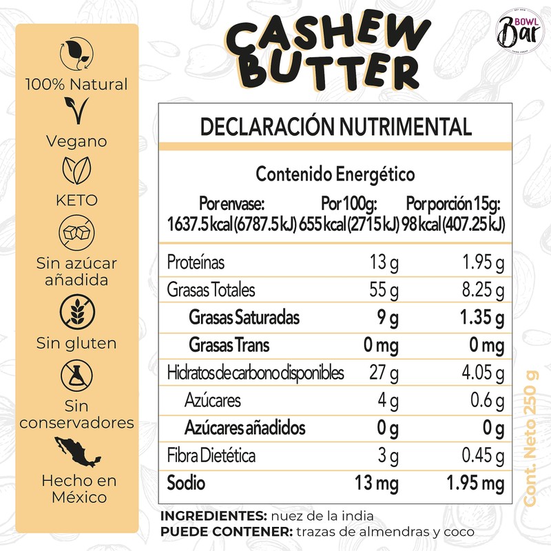 BOWL BAR | Crema De Nuez de la India KETO,