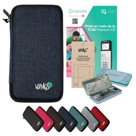 CALCUSO Accessory Striver Pack Blue Compatible with TI 83 Premium CE Graphing Calculator (Python) (French)