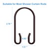 12 Pack Double Shower Curtain Hooks Rings,TENOVEL Double Sided Shower