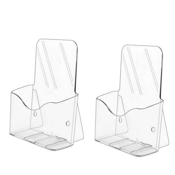 BDHI 2pcs A5 Acrylic Leaflet Holder Table Leaflet Stand Flyer