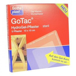 Gotac HydroGel Plasters L 10 x 10 cm Sterile Pack of 5