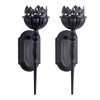 Wall Sconce Candle Holder (Set of 2) Black Crown and