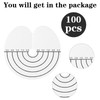Ptwola 100 Pcs Heat Shield Guards with scale Hair Extensions
