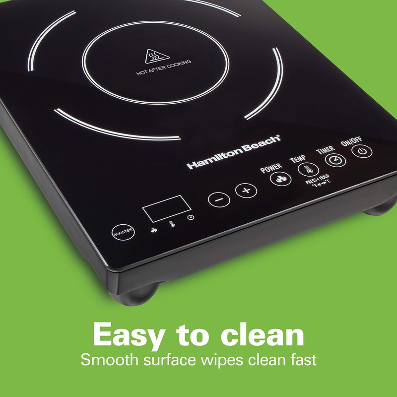 Hamilton Beach Portable Single Induction Cooktop Countertop Burner Hot Plate