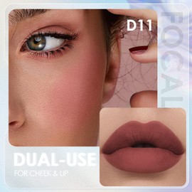 FOCALLURE Velvet-hazy Matte Cheek Lip Mud Dual-use For Lips And Cheek Lip Clay High Pigment Lipstick Blush Lasting Lip Tint