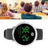 Men Digital Watch Round Color Screen Waterproof Backlit Ultra Thin