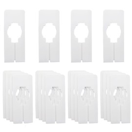 CXMTECH 20PCS 2x5inch Closet Shelf Separator with Marker Writable and Reusable White PVC Rectangular Size Dividers for Sorting Clothes