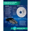 Set of 8 Front-Rear Ceramic Brake Pad Kit For 2010-2013